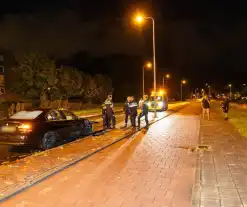 Lantaarnpaal beschadigd bij eenzijdig ongeval