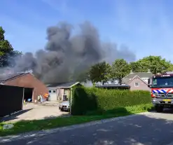 Grote brand in loods na werkzaamheden