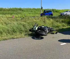 Motorrijder gewond bij botsing met brommobiel