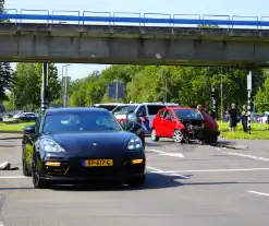 Porsche bestuurder aangehouden na veroorzaken ongeval met gewonde