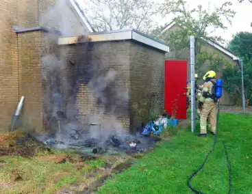 Containerbrand slaat bijna over naar berging