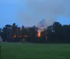 Zeer grote brand in stal