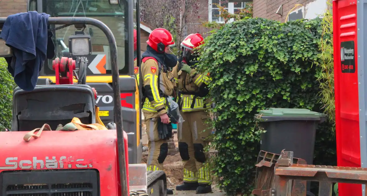 Gaslek door sloopwerkzaamheden in voortuin