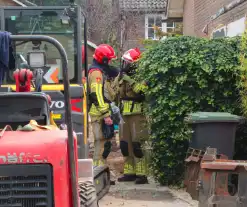 Gaslek door sloopwerkzaamheden in voortuin