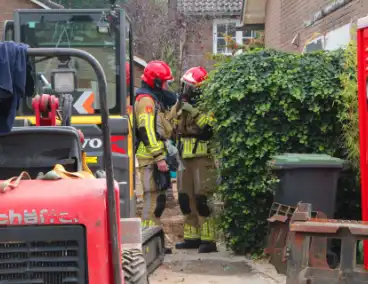 Gaslek door sloopwerkzaamheden in voortuin