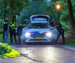 Grote politie-inzet na steekpartij in park