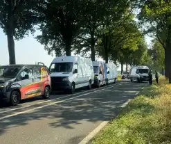 Vier bestelbussen betrokken bij kettingbotsing