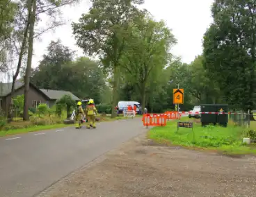 Grondraket boort door gasleiding