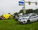 Fietser rijdt door rood en wordt aangereden door personenauto