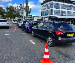 Vier voertuigen betrokken bij ketting botsing