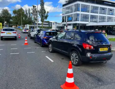 Vier voertuigen betrokken bij ketting botsing