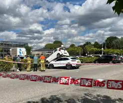 Grote ravage op parkeerplaats tuincentrum