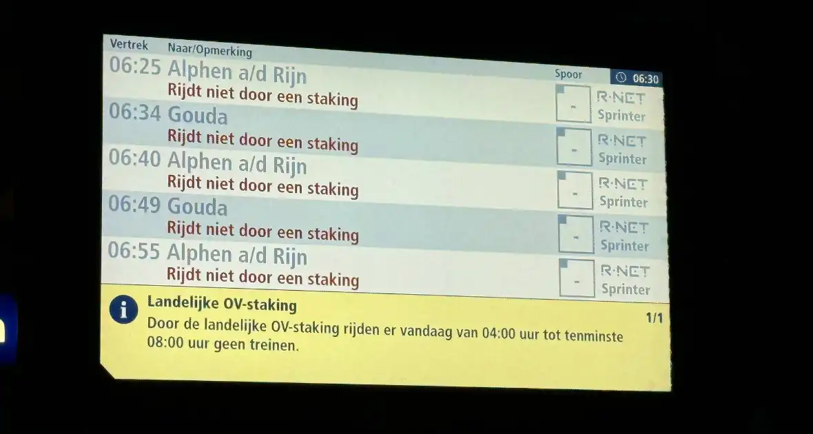 Van 04 00 tot ten minste 08 00 uur geen treinen door staking - Foto 4