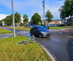 Wederom fietser aangereden op rotonde