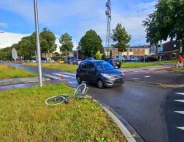 Wederom fietser aangereden op rotonde