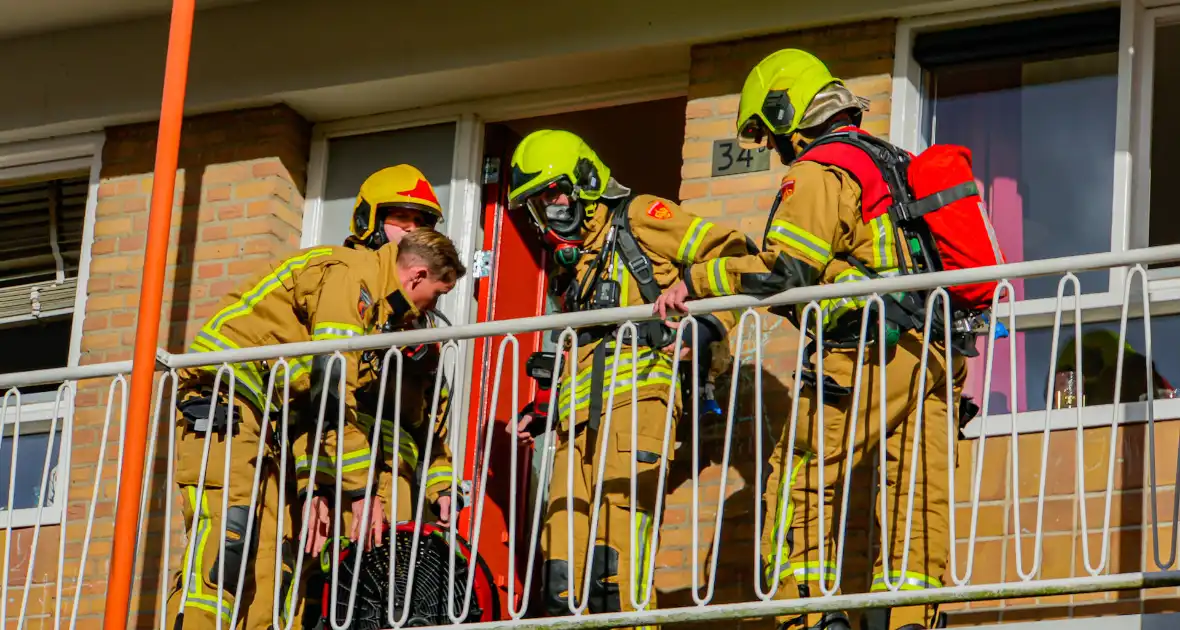 Brand in keuken in flatwoning snel onder controle