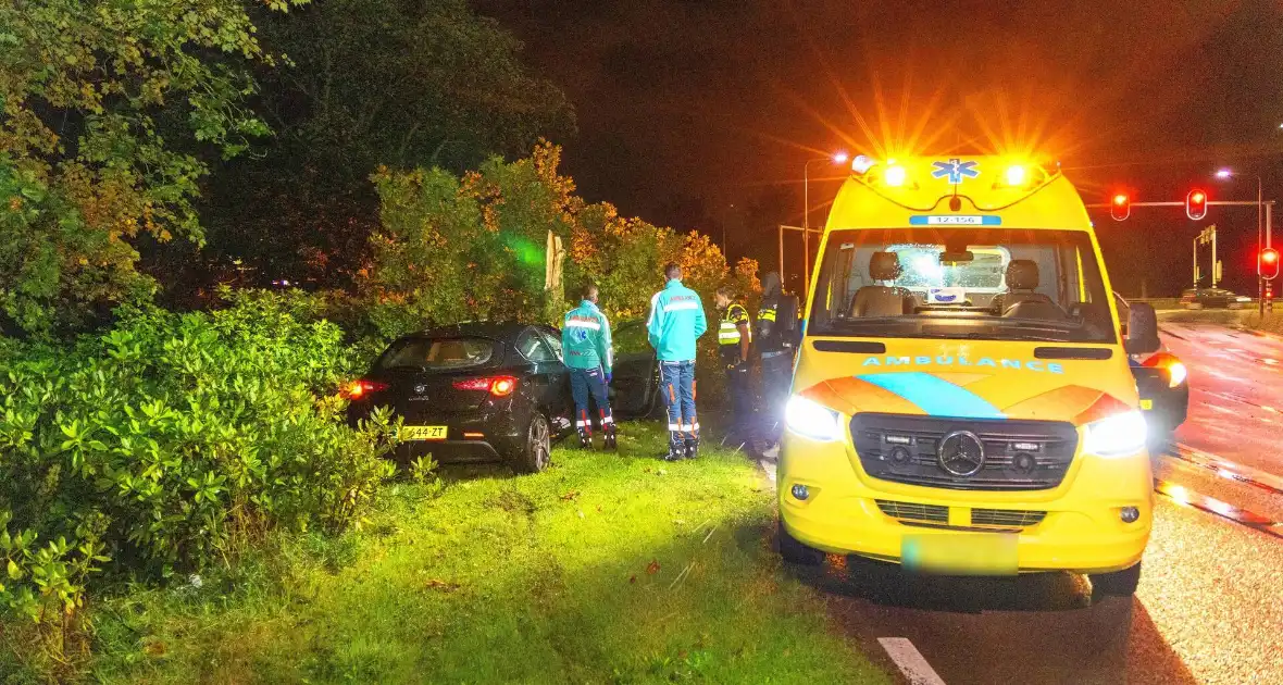 Boom doormidden nadat auto van weg raakt - Foto 16