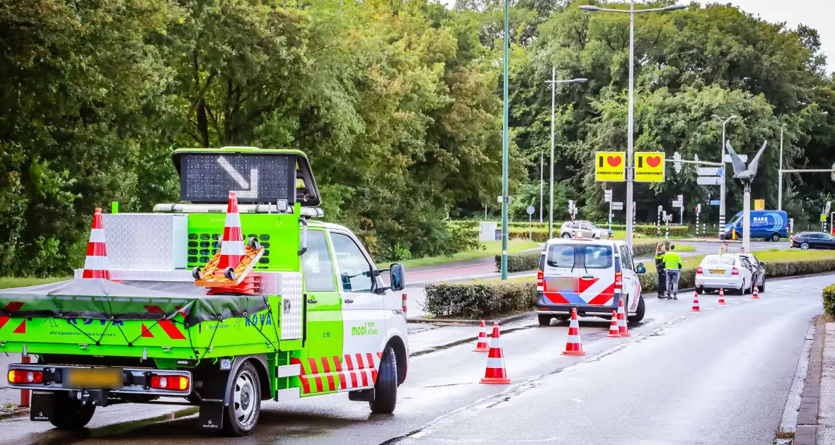 Fiets geplet bij kop-staart botsing