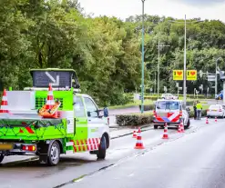 Fiets geplet bij kop-staart botsing