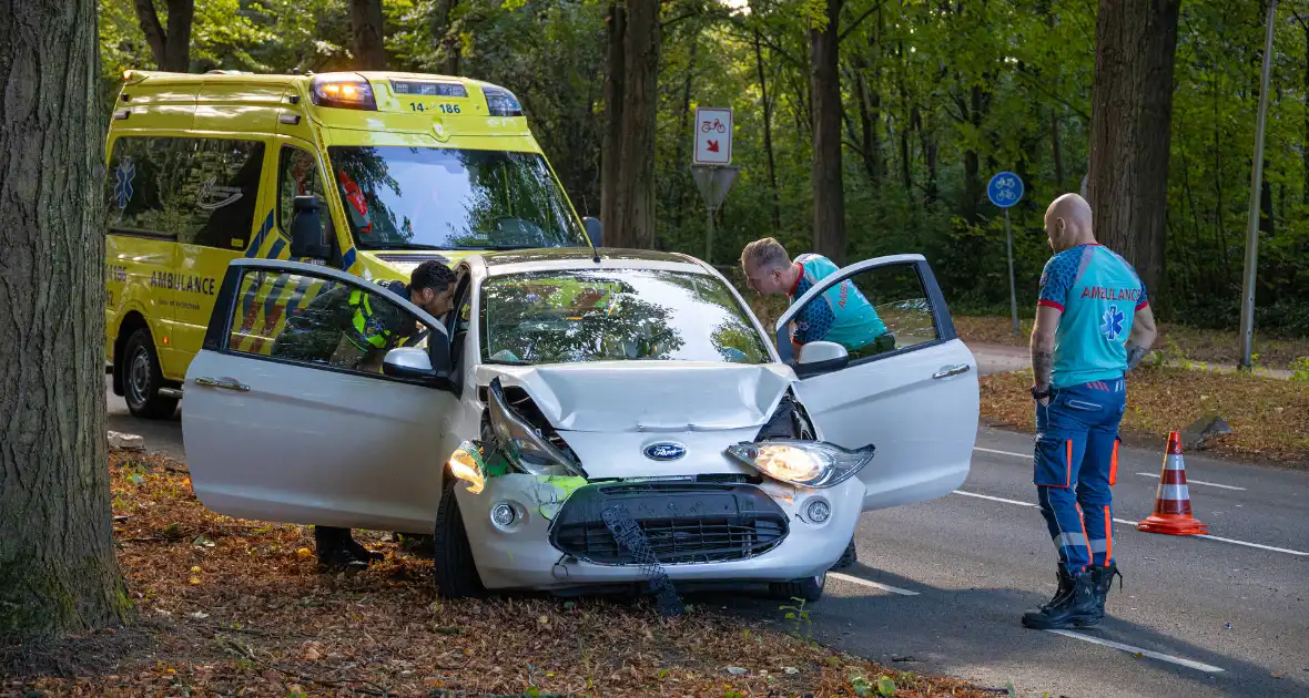 Een gewonde bij kettingbotsing - Foto 1