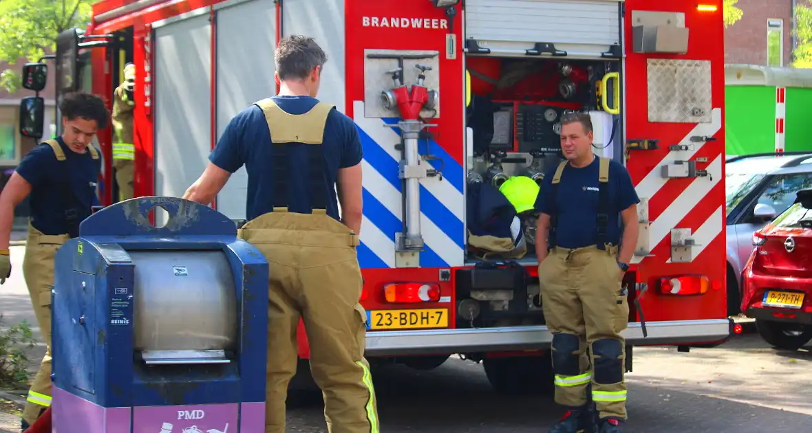 Container vat binnen 24 uur twee keer vlam