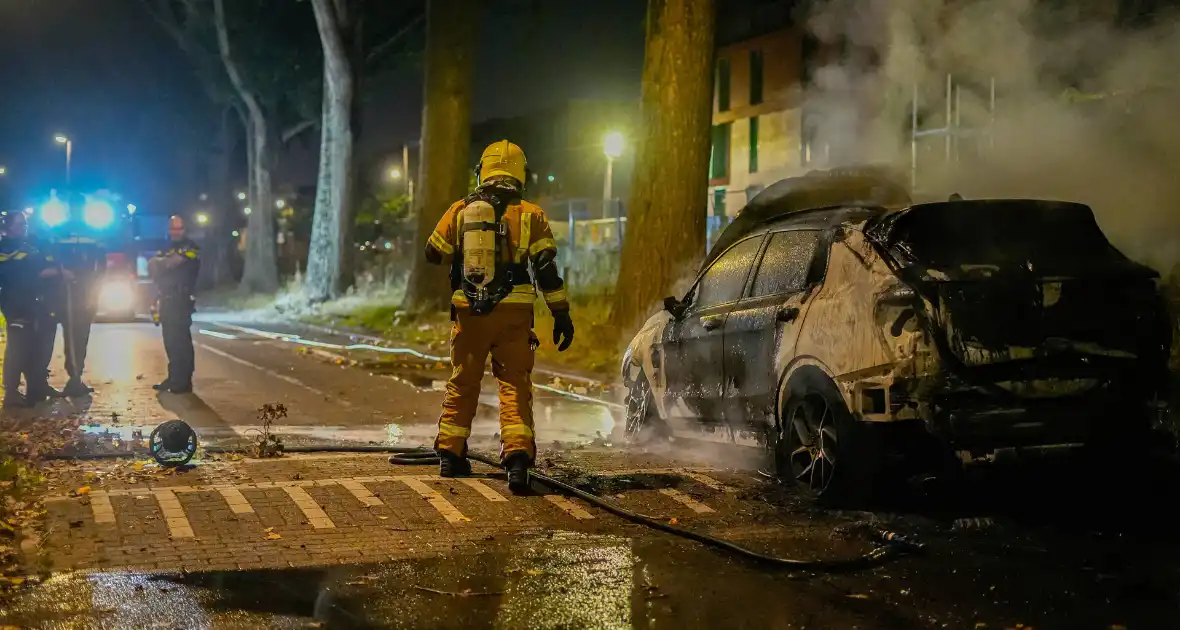 Geparkeerde auto brandt volledig af - Foto 3