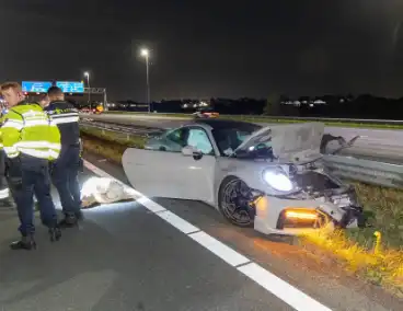 Peperdure Porsche total-loss na aanrijding