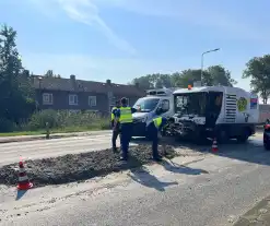 Verloren lading grind zorgt voor verkeersoverlast