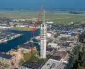 Zendmast verwijdert van Telecomtoren