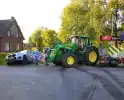 Tractor en automobilist met elkaar in botsing