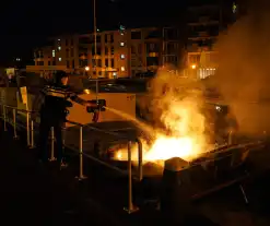 Brand op boot snel gedoofd