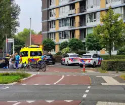 Overstekend fietser aangereden