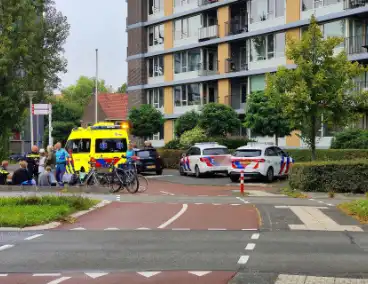 Overstekend fietser aangereden