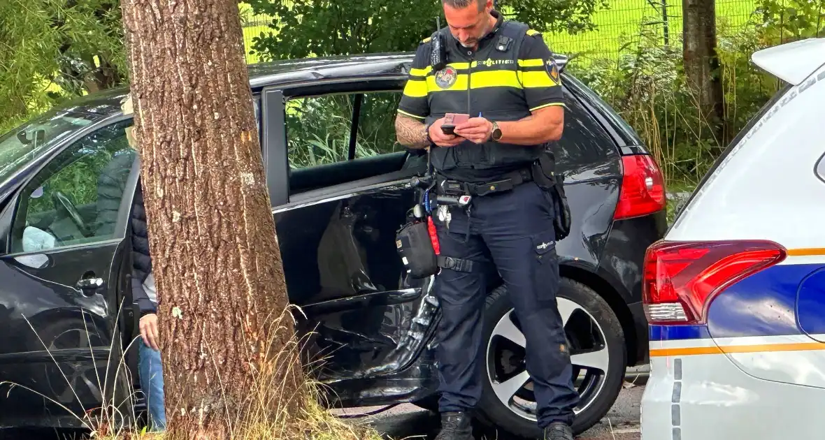 Bestuurder verliest controle en botst tegen boom - Foto 1