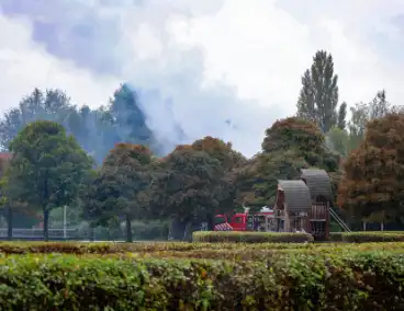 Uitslaande brand in leegstaand pand