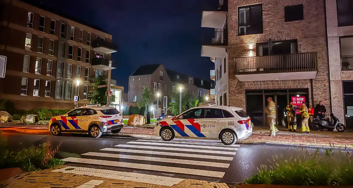 Veel hulpverleners bij appartement