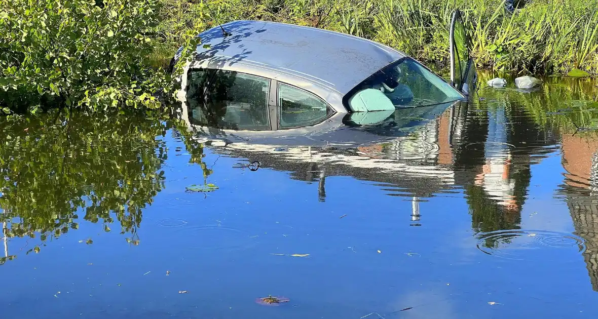 Bestuurster ramt boom en belandt in sloot - Foto 3