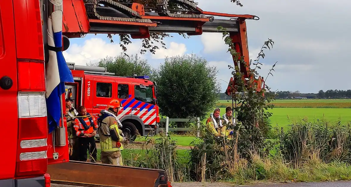 Brandweer haalt met man en macht koppig paard uit sloot - Foto 2