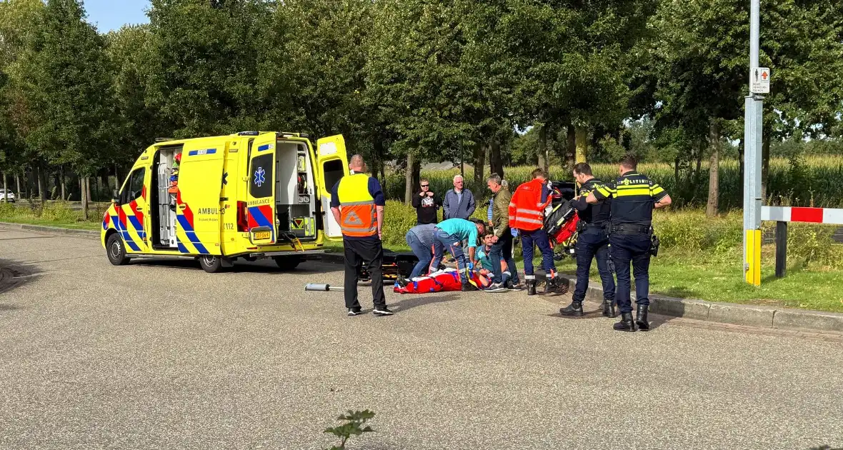 Traumateam ingezet voor gevallen wielrenner