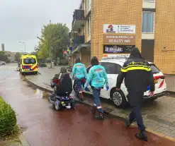 Scootmobiel kanteld bestuurder gewond