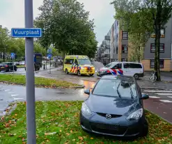 Fietser loopt forse hoofdwond op na aanrijding