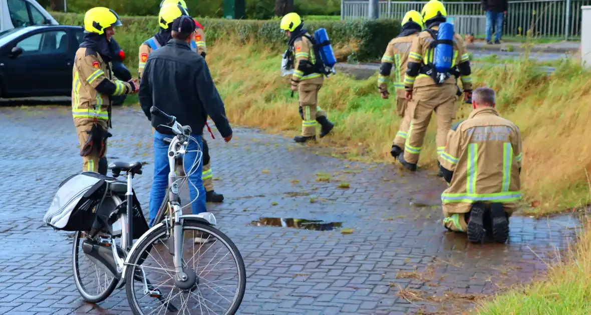 Fietser merkt gaslek op na regenbui