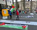 Free Palestina demonstratie nabij station