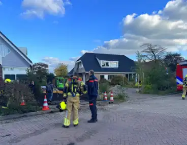 Gasleiding geraakt tijdens tuinwerkzaamheden