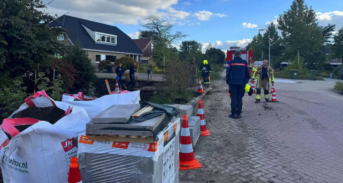 Gasleiding geraakt tijdens tuinwerkzaamheden - Foto 1