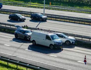 Rijbanen afgesloten wegens ongeval met meerdere voertuigen