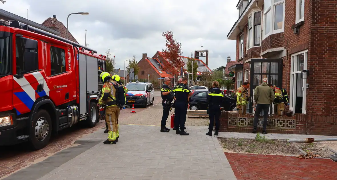 Motor van afzuiginstallatie vat vlam