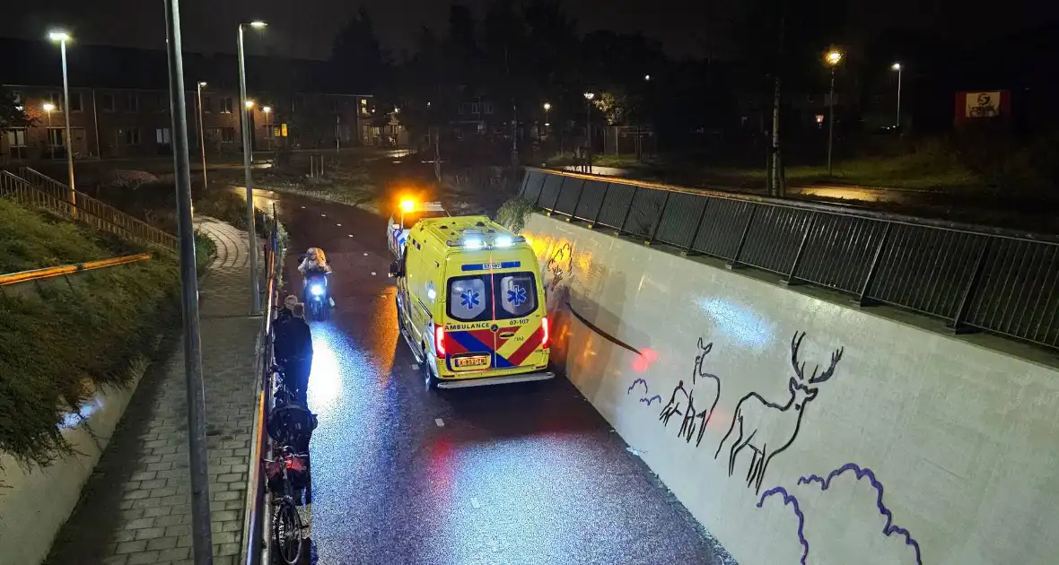 Fietser gewond na val in fietstunnel