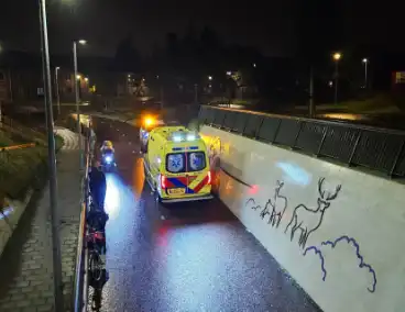 Fietser gewond na val in fietstunnel