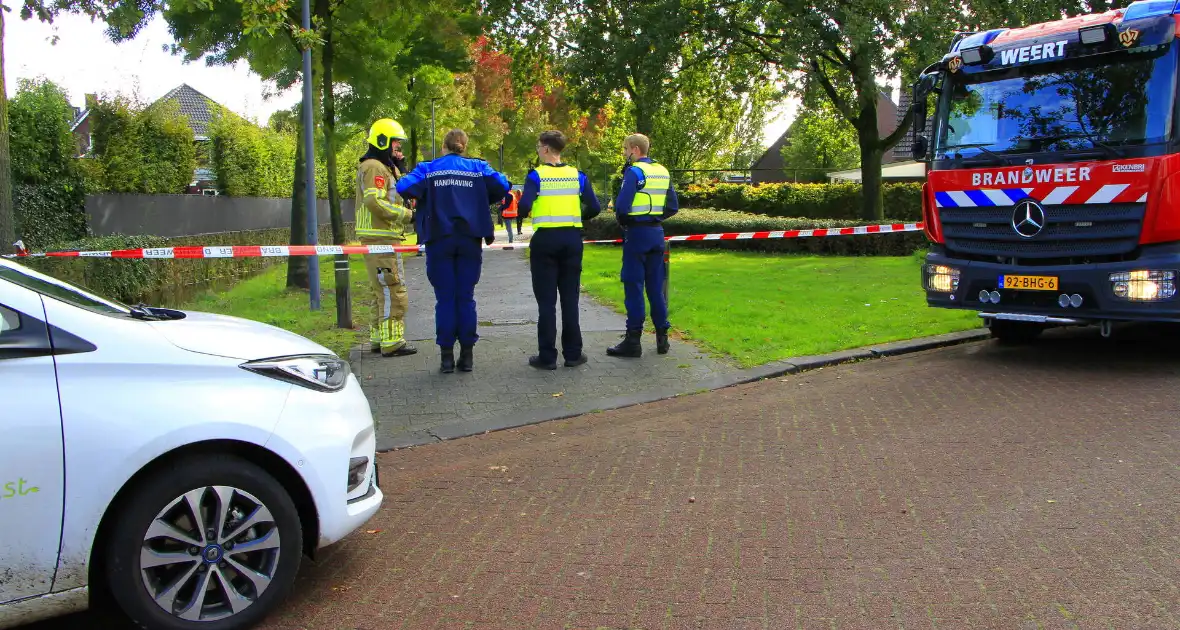 Straat is afgezet door gaslekkage